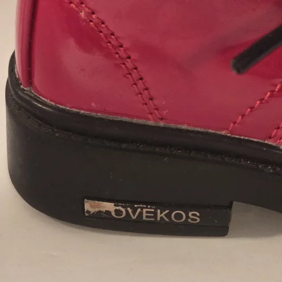 Kids Red Lace-Up Boots 6T - Picture 3 of 8